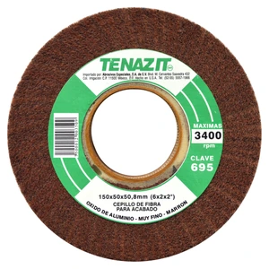 Cepillo de fibra de óxido de aluminio de 150 x 50 x 50.8 mm
