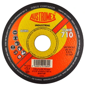 AUSTROMEX-710 / 710 Disco abrasivo para corte de acero al carbón de 115 x 1.0 x 22.23 mm