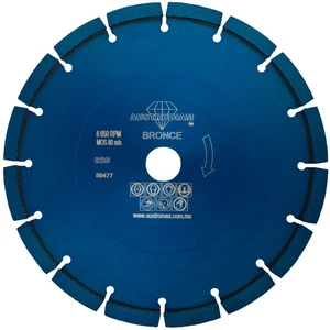 AUSTROMEX-835 / 835 Disco de diamante de 230 x 2.8 x 22.23 mm para corte de materiales de construcción en general como concreto, ladrillo, mármol y otras piedras naturales, excepto granito y cantera