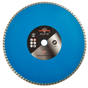 AUSTROMEX-839 / 839 Disco de diamante de 350 x 3.0 x 25.4 mm para corte de materiales de construcción en general como concreto, ladrillo, mármol y otras piedras naturales, excepto granito y cantera