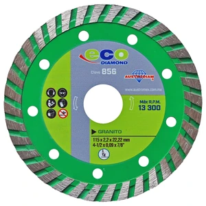 Disco turbo de diamante para corte de granito y mármol.