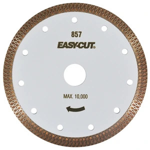 Disco de diamante turbo de 150 x 1.7 x 22.23 mm para corte de cuarcita y loseta dura.