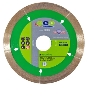 Disco de diamante con liga de cobre para corte.