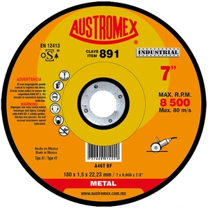 Disco abrasivo para corte preciso de acero con un mínimo de rebaba de 180 x 1.5 x 22.23 mm