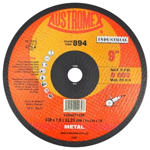 AUSTROMEX-894 / 894 Disco abrasivo para corte de acero al carbón de 230 x 1.9 x 22.23 mm