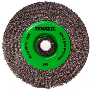 AUSTROMEX-966 / 966 Cepillo circular ondulado de 115 x 0.35 x MR mm para limpieza de superficies metálicas y remoción de soldadura, pintura, corrosión, fundición y cualquier adherencia