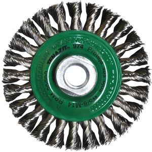 AUSTROMEX-974 / 974 Cepillo circular trenzado de 100 x 0.356 x MR mm para limpieza de superficies de acero inoxidable y remoción de soldadura, pintura y fundición