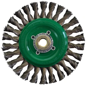 AUSTROMEX-979 / 979 Cepillo circular trenzado de 150 x 0.508 x MR mm para limpieza de superficies de acero inoxidable y remoción de soldadura, pintura y fundición