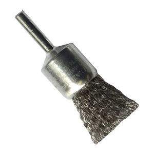 AUSTROMEX-980 / 980 Cepillo tipo brocha ondulado con vástago de 23 x 0.30 x 6.4 mm para limpieza de acero inoxidable y remoción de soldadura, barniz, plástico y cualquier imperfección