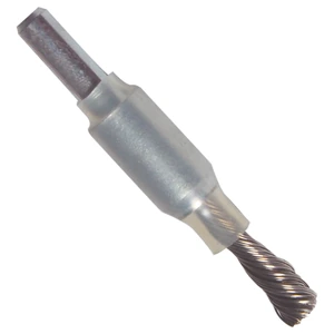 Cepillo trenzado con vastago de 10 x 0.35 x 6.4 mm para limpieza de superficies de acero inoxidable y remoción de soldadura, óxido, pintura, barniz, plástico y cualquier imperfección