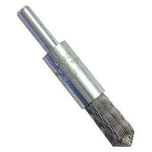 AUSTROMEX-988 / 988 Cepillo tipo brocha ondulado con vástago de 11 x 0.35 x 6.4 mm para limpieza de superficies metálicas y remoción de soldadura, barniz, plástico y cualquier imperfección