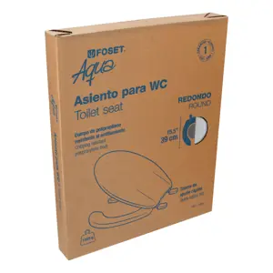 49903 / AWC-40B Asiento redondo para WC, abierto, blanco, Foset