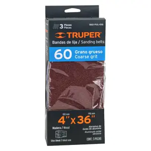 16169 / B60-PUL-4X6 Truper Caja con 3 bandas de lija 4