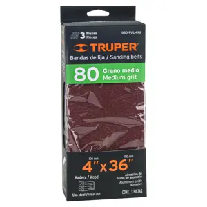 Truper Caja con 3 bandas de lija 4