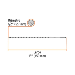Broca auger tipo berbiquí 1/2