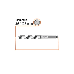 Broca auger tipo berbiquí 3/4