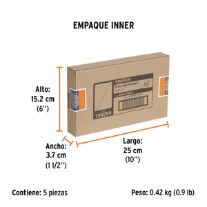 Broca auger tipo berbiquí 3/8