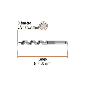Broca auger tipo berbiquí 5/8