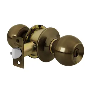 23564 / BAL-LA-RP Hermex Cerradura tipo esfera, cilíndrico, recámara, antiguo, Basic