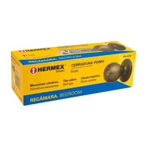 23564 / BAL-LA-RP Hermex Cerradura tipo esfera, cilíndrico, recámara, antiguo, Basic