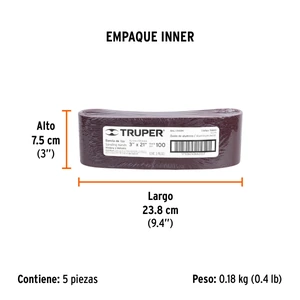 Truper 1 banda de lija 3 x 21