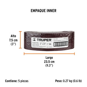 Truper 1 banda de lija 3 x 21