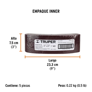 Truper 1 banda de lija 3 x 21