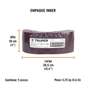 Truper 1 banda de lija 4 x 24