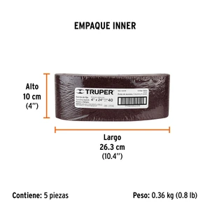 Truper 1 banda de lija 4 x 24