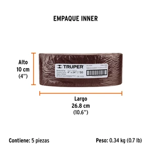 Truper 1 banda de lija 4 x 24