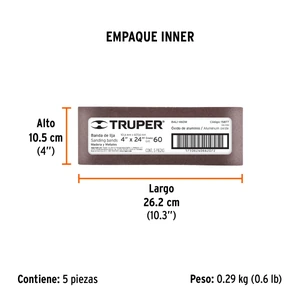 Truper 1 banda de lija 4 x 24