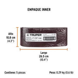 Truper 1 banda de lija 4 x 24