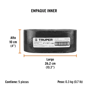 Truper 1 banda de lija 4 x 24