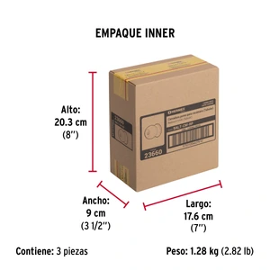 Hermex Cerradura tipo esfera, tubular, recámara, cromo, Basic