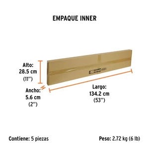 Truper Barra extensible de 1.3 a 2.1 m reflejante para conos