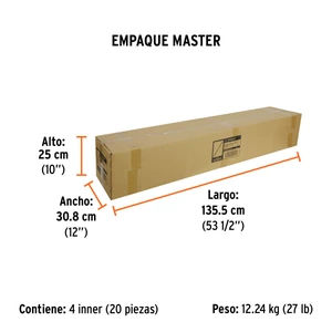 Truper Barra extensible de 1.3 a 2.1 m reflejante para conos