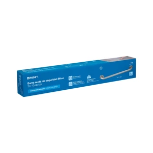 Barra recta de seguridad, acero inox, 1-1/4