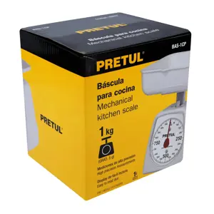 29970 / BAS-1CP Báscula mecánica para cocina 1 Kg, Pretul