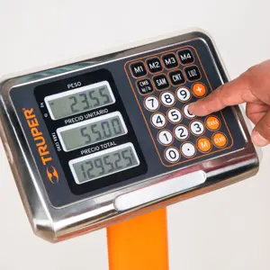 Báscula electrónica de plataforma, plegable, 200 kg, Truper