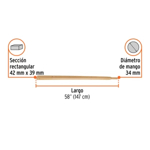 Bastidor de madera 39x42 mm para carretillas TRUPER