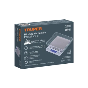 Báscula electrónica de precisión, de bolsillo, 500 g, Truper