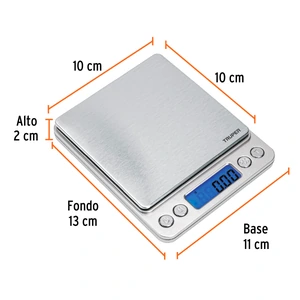 Báscula electrónica de precisión, de bolsillo, 500 g, Truper