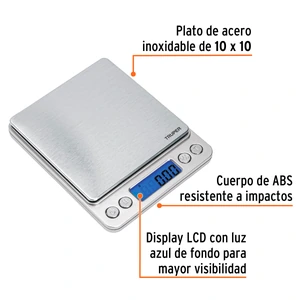 Báscula electrónica de precisión, de bolsillo, 500 g, Truper