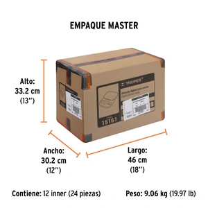 Báscula digital para cocina, plato de ABS, 5 kg, Truper