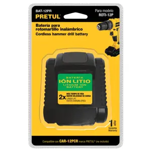 21017 / BAT-12PR Batería ión litio, 12 V para rotomartillo ROTI-12P, Pretul
