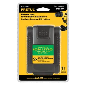 21014 / BAT-20P Batería ión litio, 20 V para taladro TALI-20P, Pretul