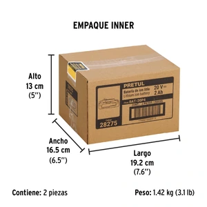 Batería ion litio, 20V, 4 Ah, PRETUL