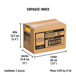 Batería ion litio, 20V, 2 Ah, PRETUL