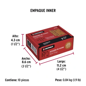 Hermex Bisagra cuadrada 2-1/2