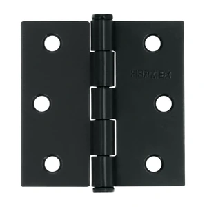 46707 / BC-256P Bisagra cuadrada 2 1/2', negro mate, cabeza plana, Hermex